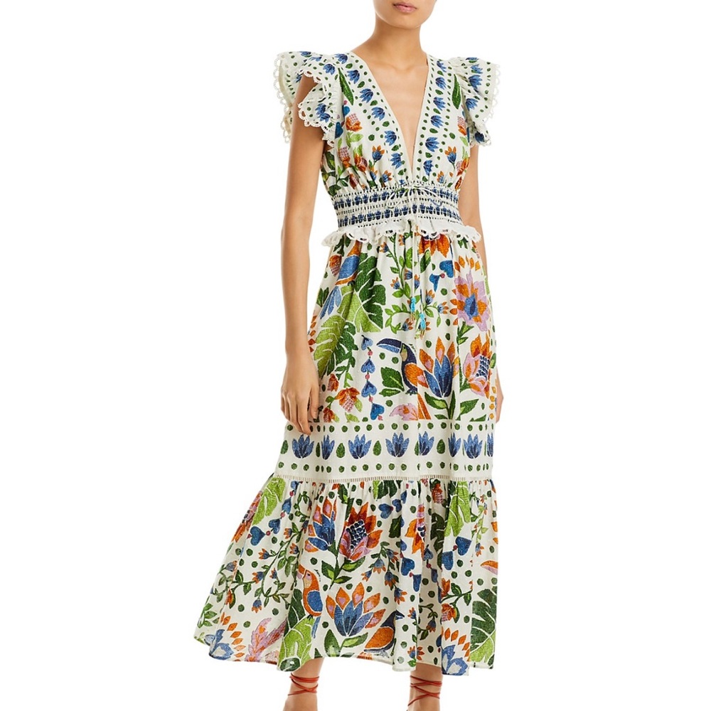 Farm Rio, size M, Summer Garden maxi dress